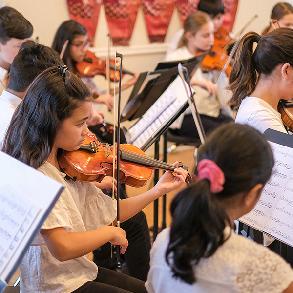 Young orchestra students