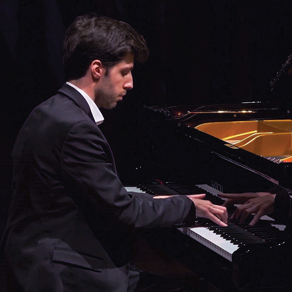 Christian Pastorino playing the piano