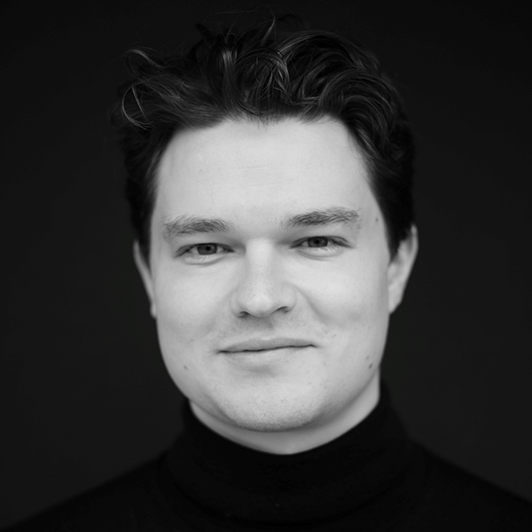 Young man with dark hair