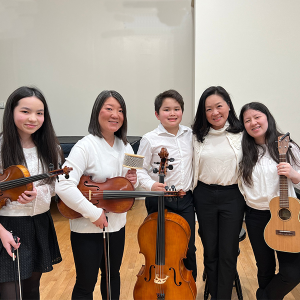 Smiling Family of Musicians