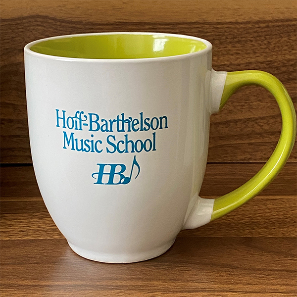 Coffee Mug with the HBMS logo on it