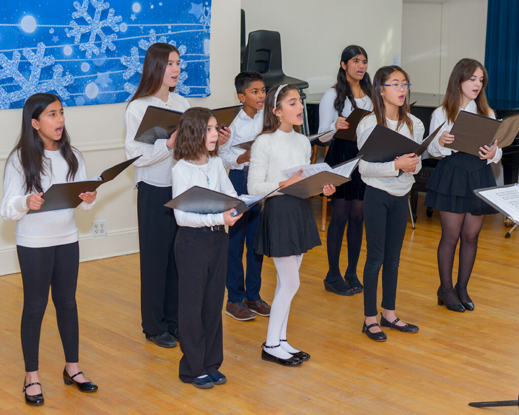 group of girls singing