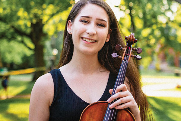 Rachel Haber with viola