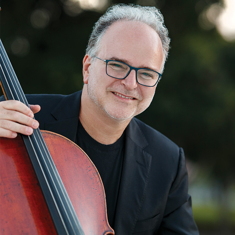 Cellist Zvi Plesser with cello